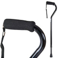DMI Foam Offset Handgrip Adjustable Aluminum Canes - black - 31 - 40 inch - 502-1304-0255