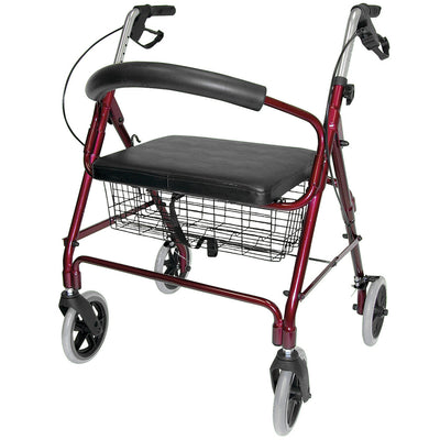 DMI Lightweight Extra-Wide Heavy-Duty Aluminum Rollator