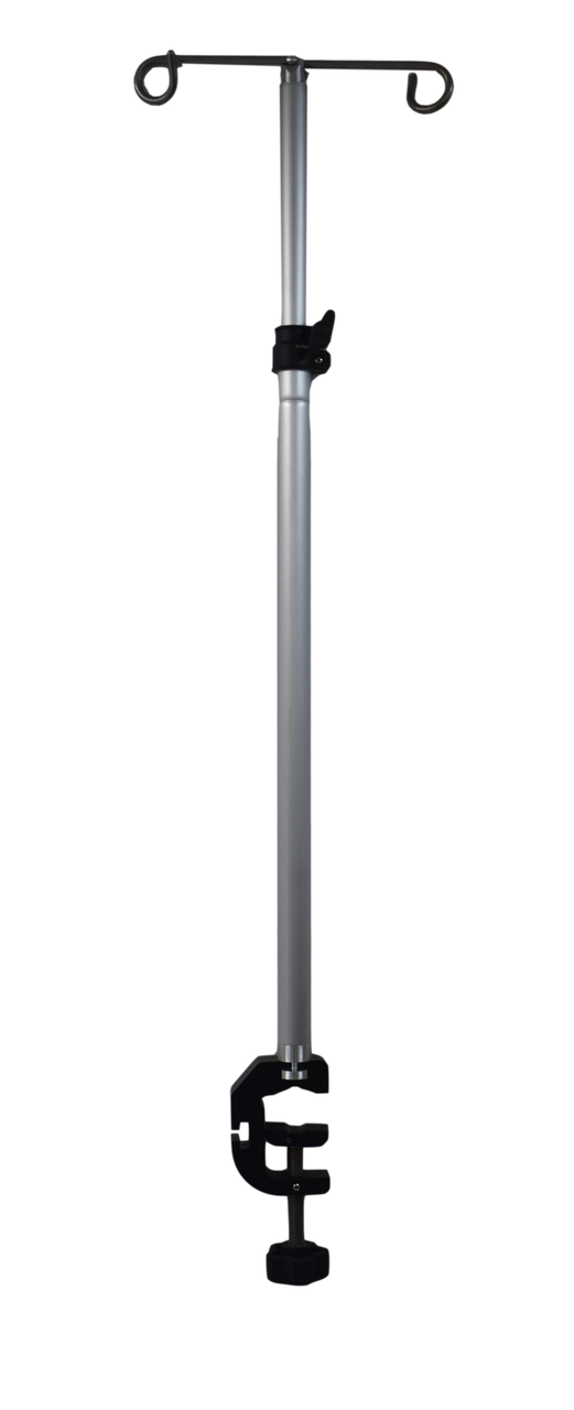 Omnimed Mobile I.V. Pole with Adjustable Clamp