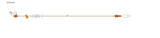 CODAN Orange Stripe MiniBore Extension Set, enteral syringe adapter