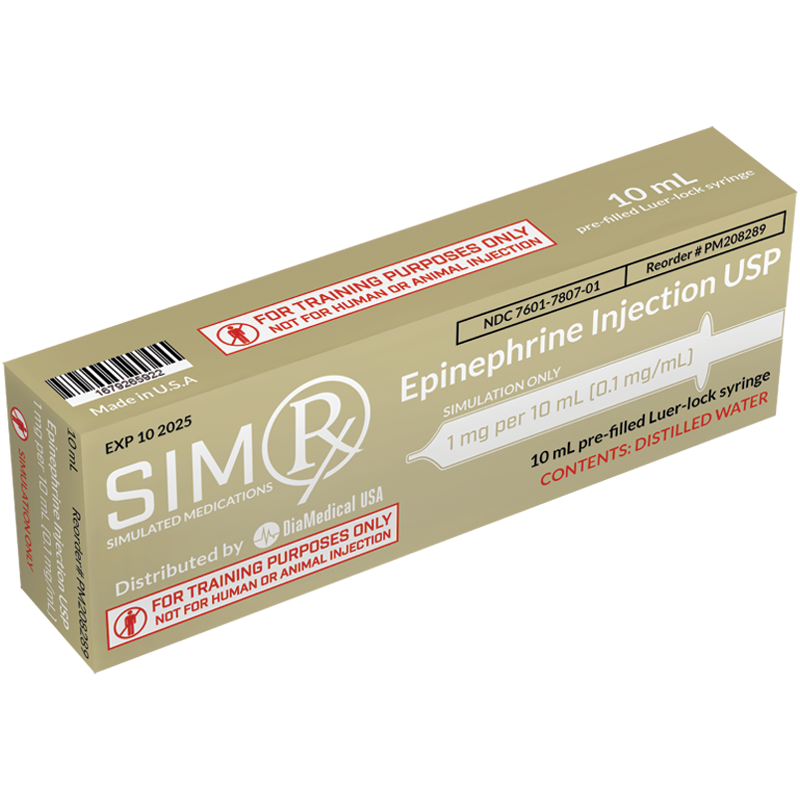 SIMRX EPINEPHRINE INJECTION PREFILLED SYRINGE 1mg/10mL - Each