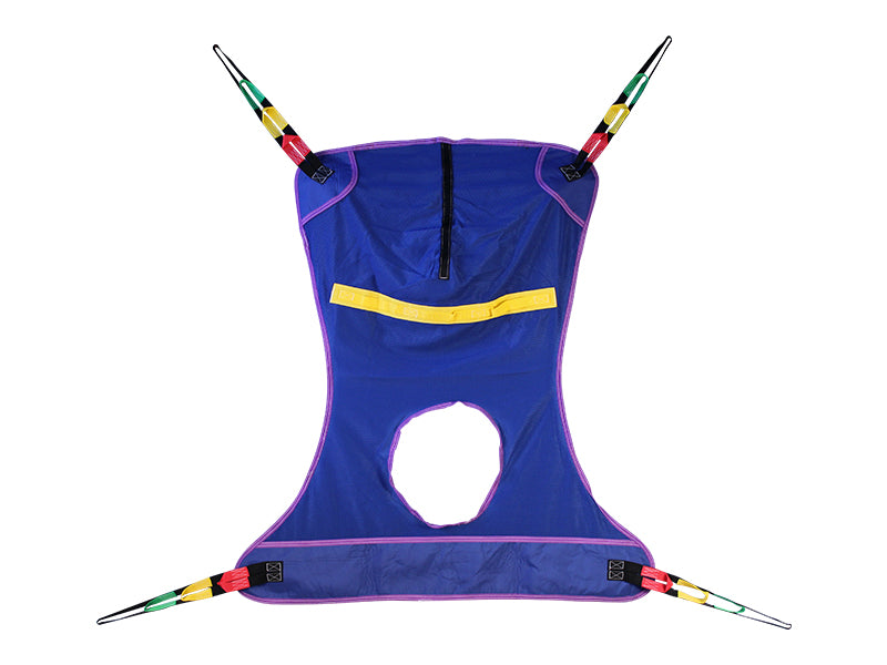 Full Body Mesh Patient Sling w /Commode Opening - XX Large 600 lb. Weight Capacity (E0621) - 50.5"*44" | PA-30119