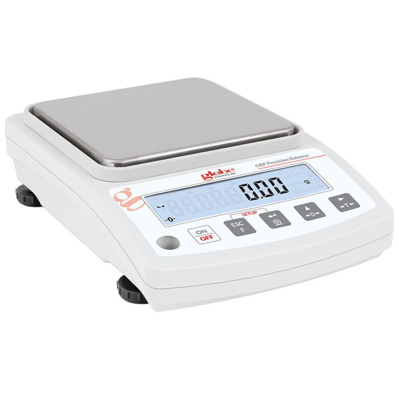 Globe Scientific Balance, Toploading, Precision, Portable, 3100g x 0.1g, External Calibration, 100-240V, 50-60Hz, Rechargeable Internal Battery