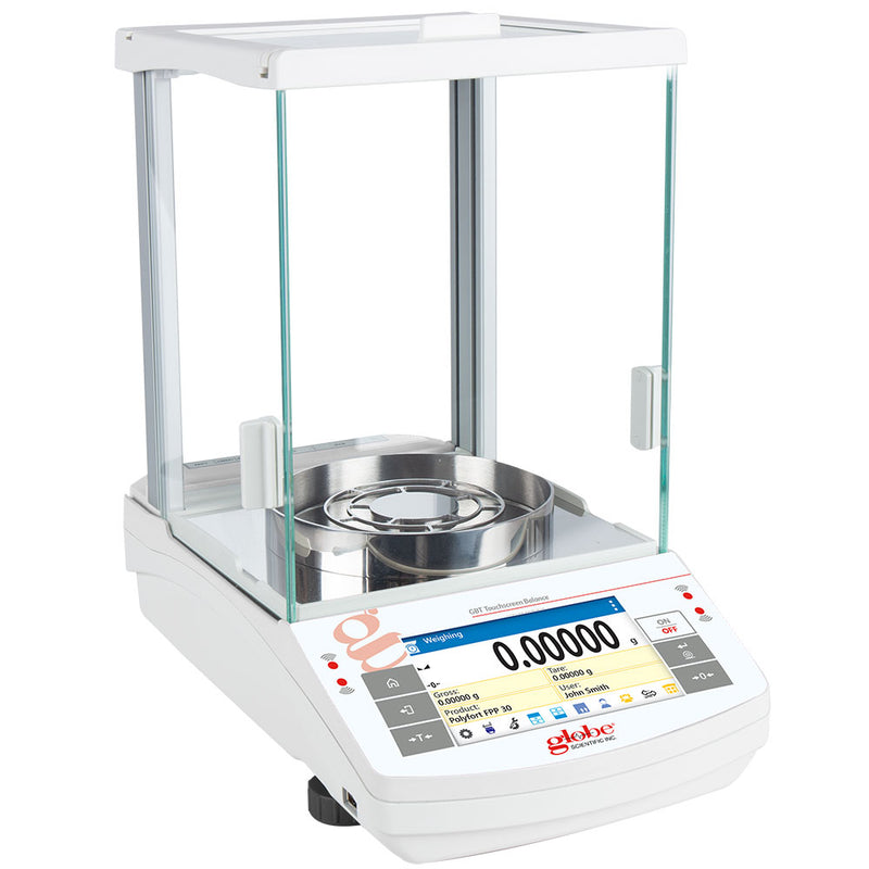 Globe Scientific - Balance, Semi-Micro, Touchscreen, 120g x 0.01mg, Internal Calibration, 100-240V, 50-60Hz