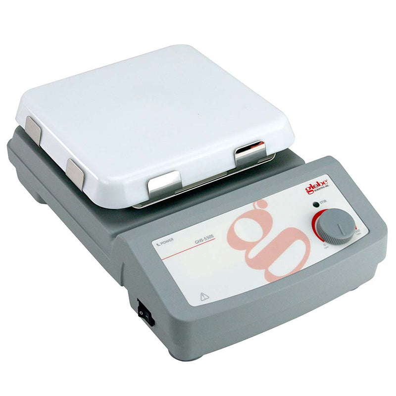 Globe Scientific - Stirrer, Analog, 7 x 7 inch glass ceramic top plate, 100-120v, 50-60Hz - GS-GHS-550S