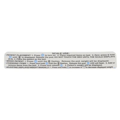 Hillrom Label, Scale Instruction - 131857