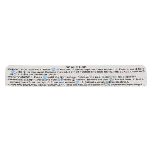 Hillrom Label, Scale Instruction - 131857