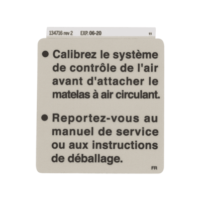 Hillrom Label, Air Control, French - 134716