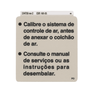 Hillrom Label, Aircontrol, Brazilian Portuguese - 134718