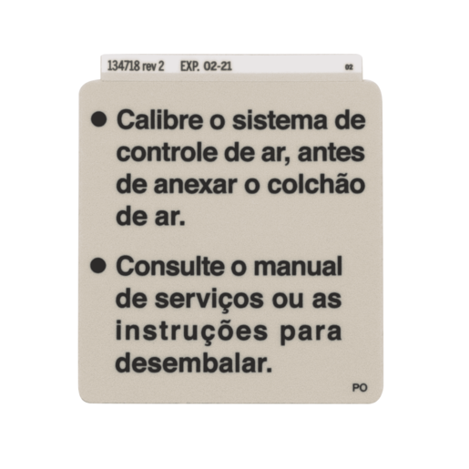 Hillrom Label, Aircontrol, Brazilian Portuguese - 134718