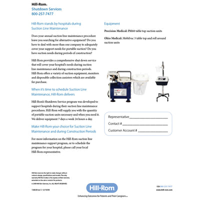 Hillrom Shutdown ServicES Sheet - 136028