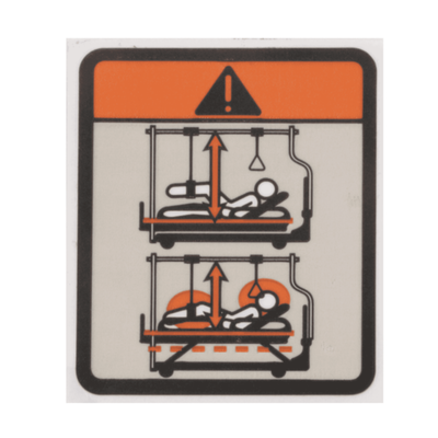 Hillrom Label, Traction Warning - 136849
