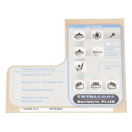 Hillrom Label, Pulmonary Head Pan - 143605