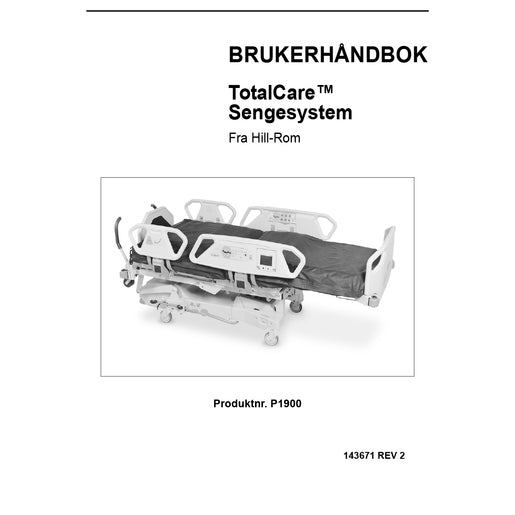 Hillrom User Manual, TotalCare, Norwegian - 143671