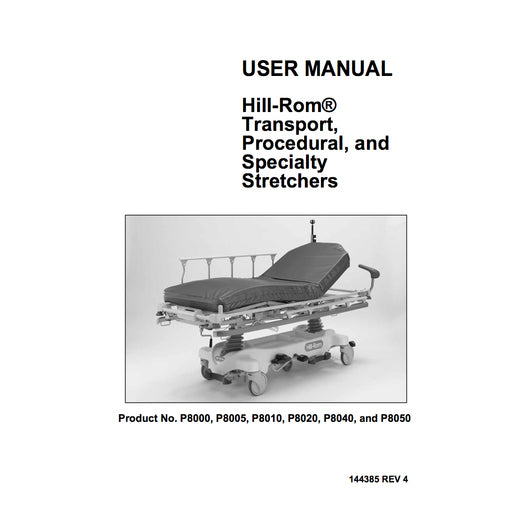 Hillrom User Manual, Transport Stretcher - 144385