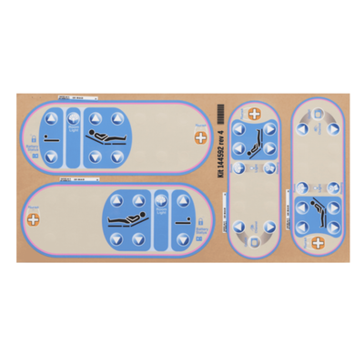 Hillrom Label Kit, Siderail, N, L, T - 144592