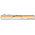 Hillrom Label, Warning, Remove Armboard - 144822