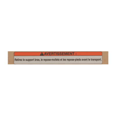 Hillrom Label, Warning, Remove Armboard - 14482201