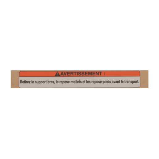 Hillrom Label, Warning, Remove Armboard - 14482201
