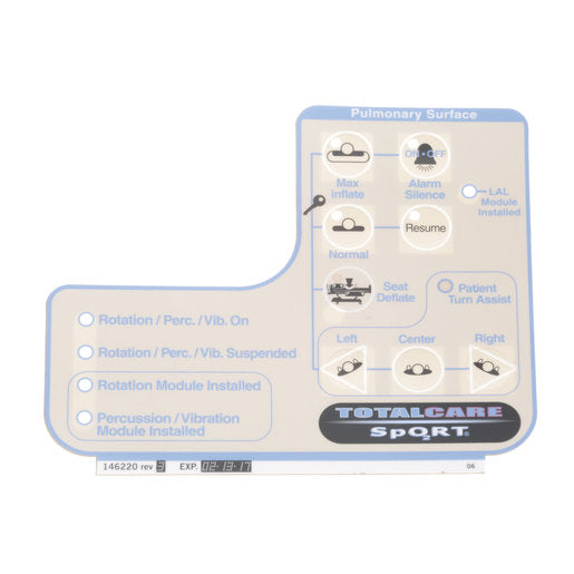 Hillrom Label, Pulmonary Head Pan English - 146220