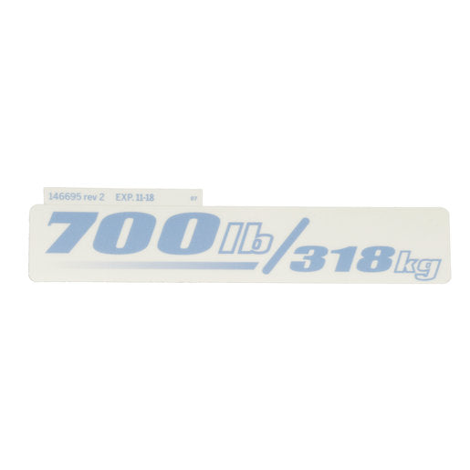 Hillrom Label, Weight Limit - 146695