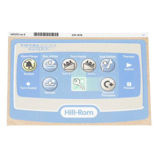 Hillrom Label, B-Side Control-SPT, English - 1472271