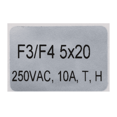 Hillrom Label Fuse 2X10 At H 250V AC - 1498085