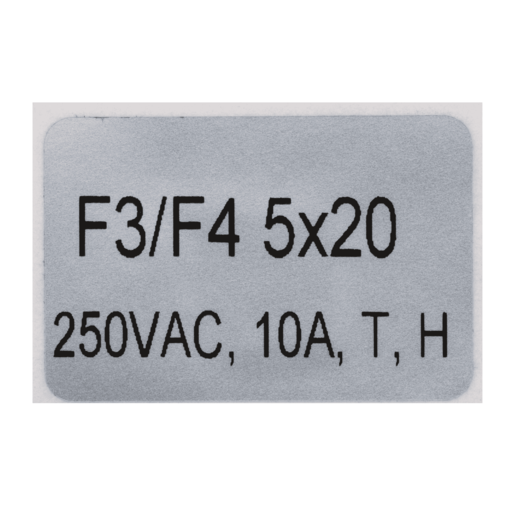 Hillrom Label Fuse 2X10 At H 250V AC - 1498085