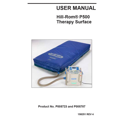 Hillrom User Manual, P500 Therapy Surface - 158251