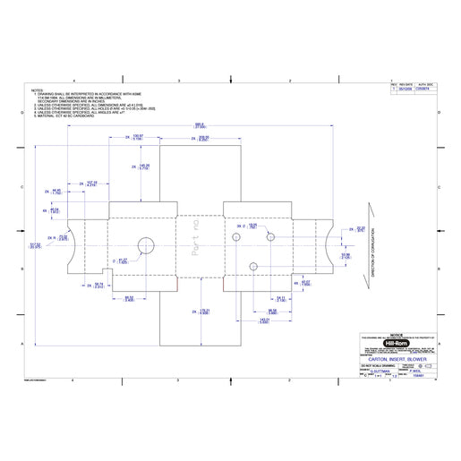 Hillrom Carton, Insert, Blower - 158481
