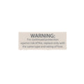 Hillrom Label, UL Warning Same Fuse - 159033