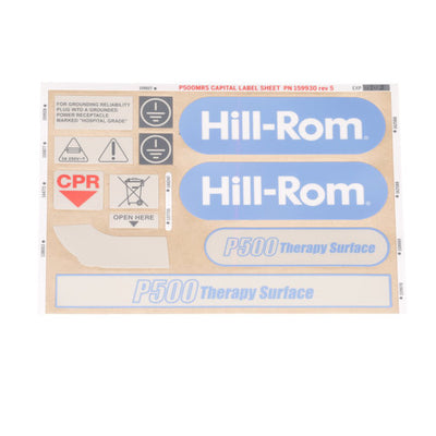 Hillrom Label, Capital Sheet P500 MRS - 159930