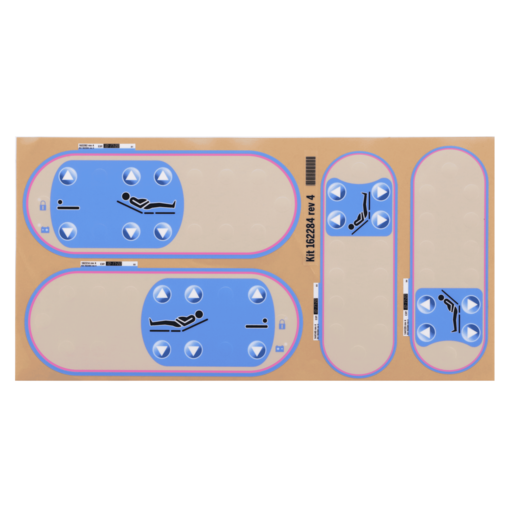 Hillrom Label Kit, Siderail, no Options - 162284