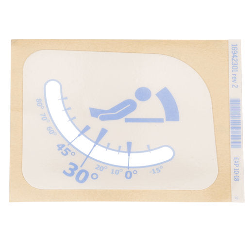 Hillrom Label, Head Angle Indicator, LH - 16942301
