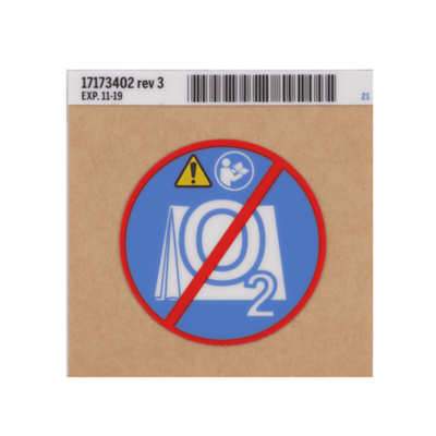 Hillrom Label, no Oxygen Tent, Intern - 17173402