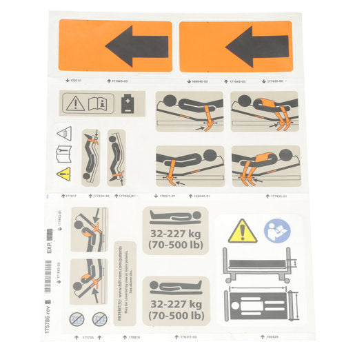 Hillrom Label, Kit, 8 Series - 175786