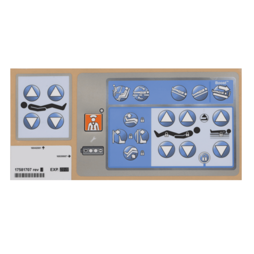 Hillrom Kit, Controller Label, no Air, NC, LH - 17581707