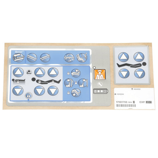 Hillrom Kit, Control Label, no Air, NC, RH - 17581708