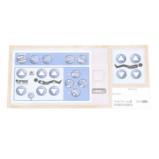 Hillrom Kit, Control Label, no Air, no NC, RH - 17581712