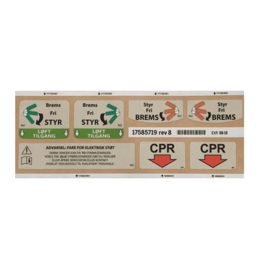 Hillrom Kit, Shroud and Base Labels, no - 17585719