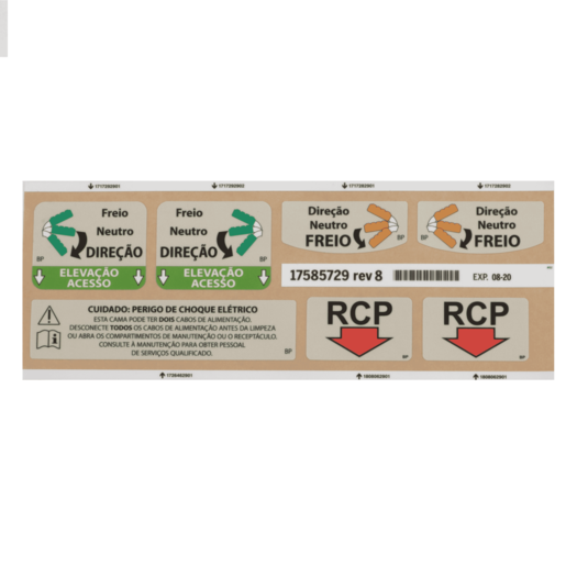 Hillrom Kit, Shroud and Base Labels, Brazilian Portuguese - 17585729