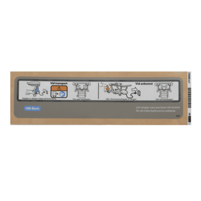 Hillrom Label, Head End Control Box, Swedish - 177816801