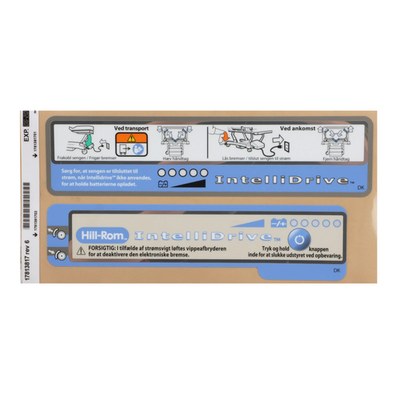 Hillrom Kit, Intellidrive Label, Danish - 17813817
