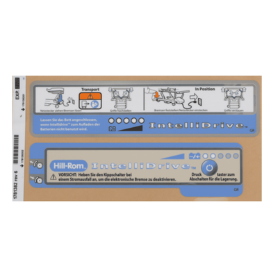 Hillrom Kit, Intellidrive Label, German - 1781382