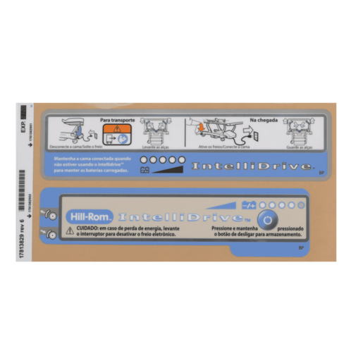 Hillrom Kit, Intellidrive Label, Brazilian Portuguese - 17813829