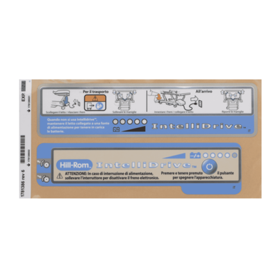 Hillrom Kit, Intellidrive Label, Italian - 1781386