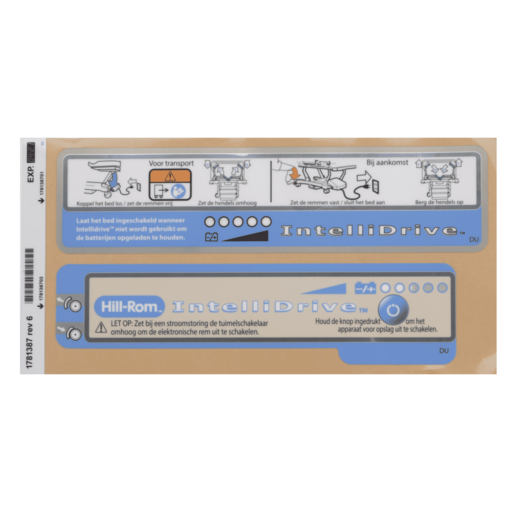 Hillrom Kit, Intellidrive Label, Dutch - 1781387