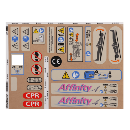 Hillrom Kit, Label, Stow-N-Go, 120V - 179550