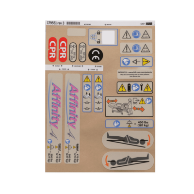 Hillrom Kit, Label, Lift Off, 230V - 179551