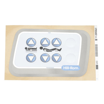 Hillrom Label, Headrail, Caregiver Controls, RH - 17955402